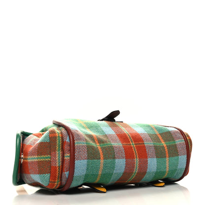 Gucci Calfskin Tartan Childrens Backpack Blue Multicolor 4 of 10