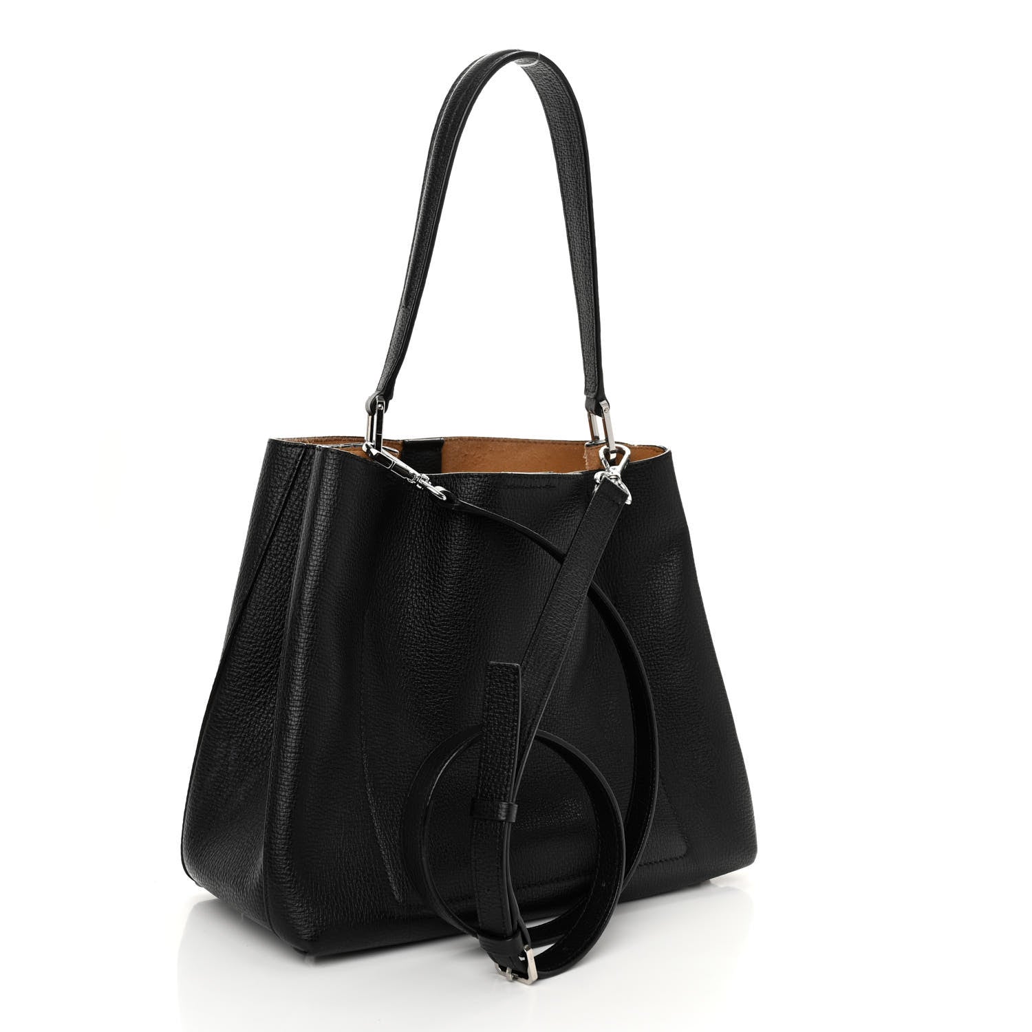 MCM Grained Calfskin Visetos Medium Sarah Hobo Black 3 of 10