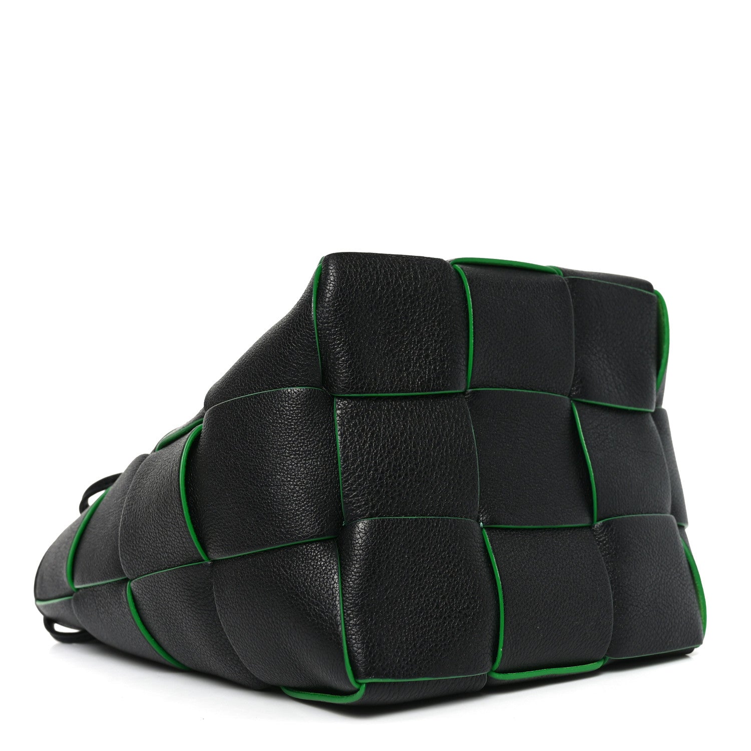 Bottega Veneta Nappa Maxi Intrecciato Mini Cassette Bucket Bag Black Parakeet 4 of 9