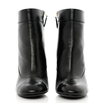 Chanel Goatskin Pearl Cap Toe Boots 36.5 Black 2 of 9