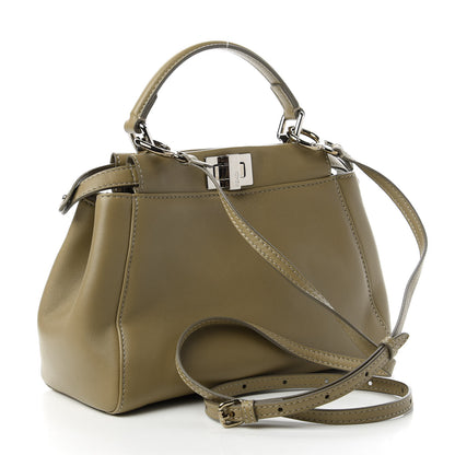 Fendi Nappa Mini Peekaboo Iconic Satchel Tortora 3 of 10