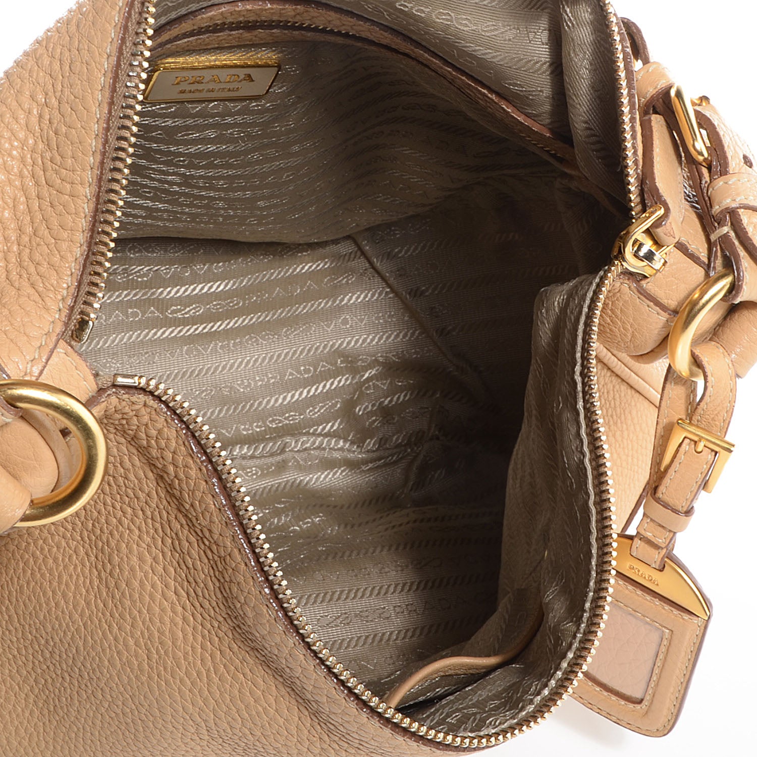 Prada Vitello Daino Hobo Sabbia 6 of 11