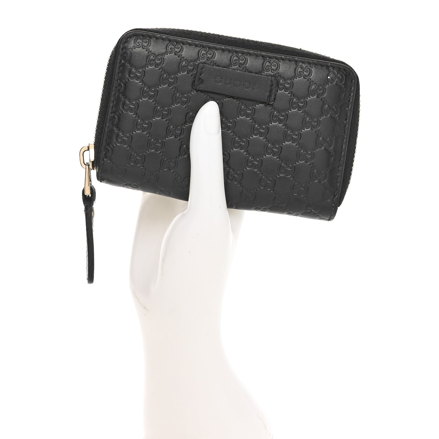 Microguccissima Zip Around Card Case Black