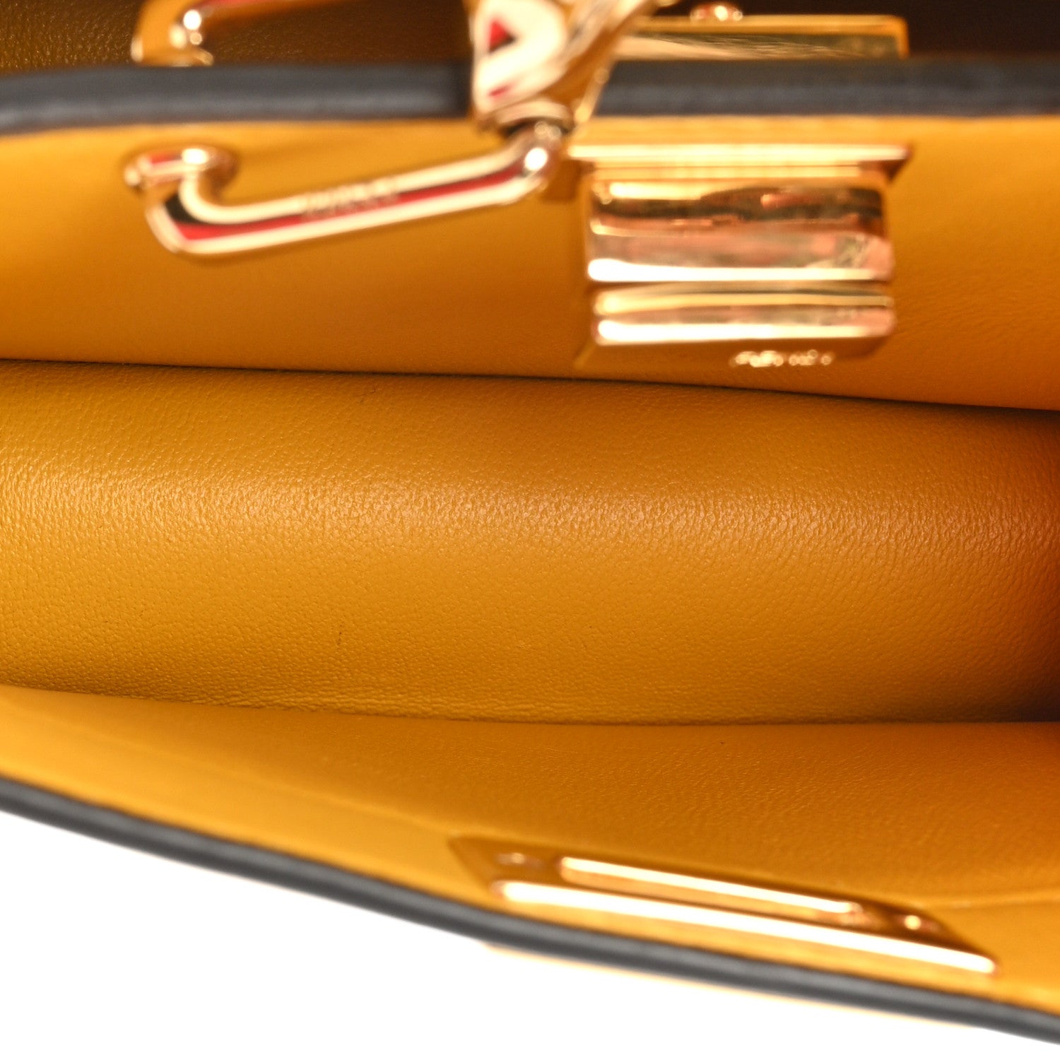 Fendi Shiny Nappa Nano Peekaboo Maxi Handle Satchel Mimosa 6 of 12