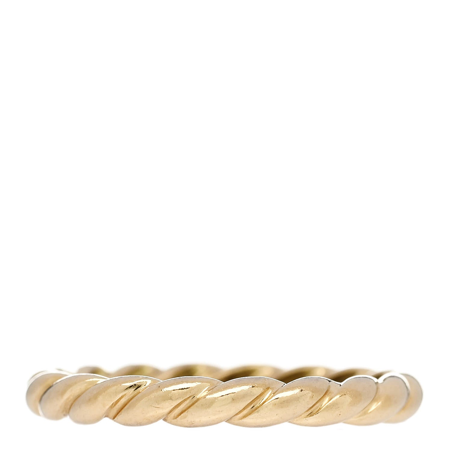 David Yurman 18K Yellow Gold 2.45mm Cable Classics Band Ring 50 5.5 3 of 4