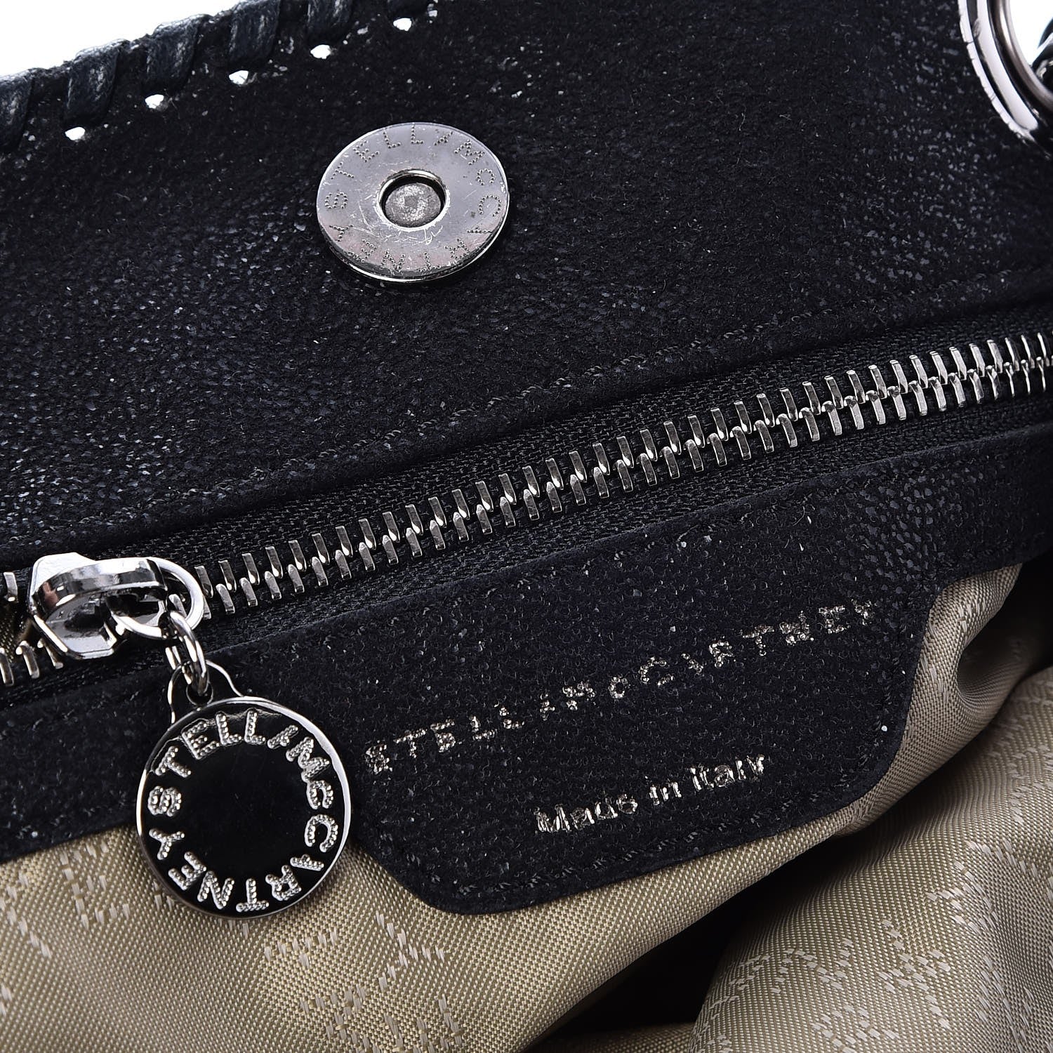 Stella McCartney Shaggy Deer Small Falabella Bucket Bag Black 6 of 7