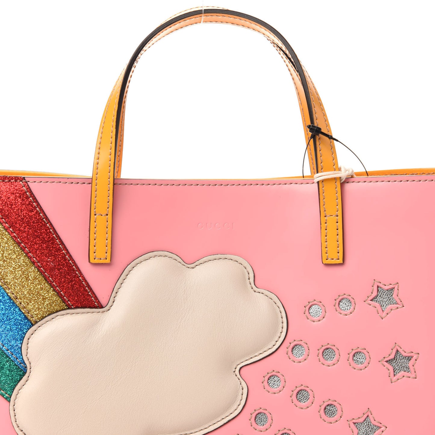 Calfskin Childrens Rainbow Tote Lotus Pink Crop Multicolor
