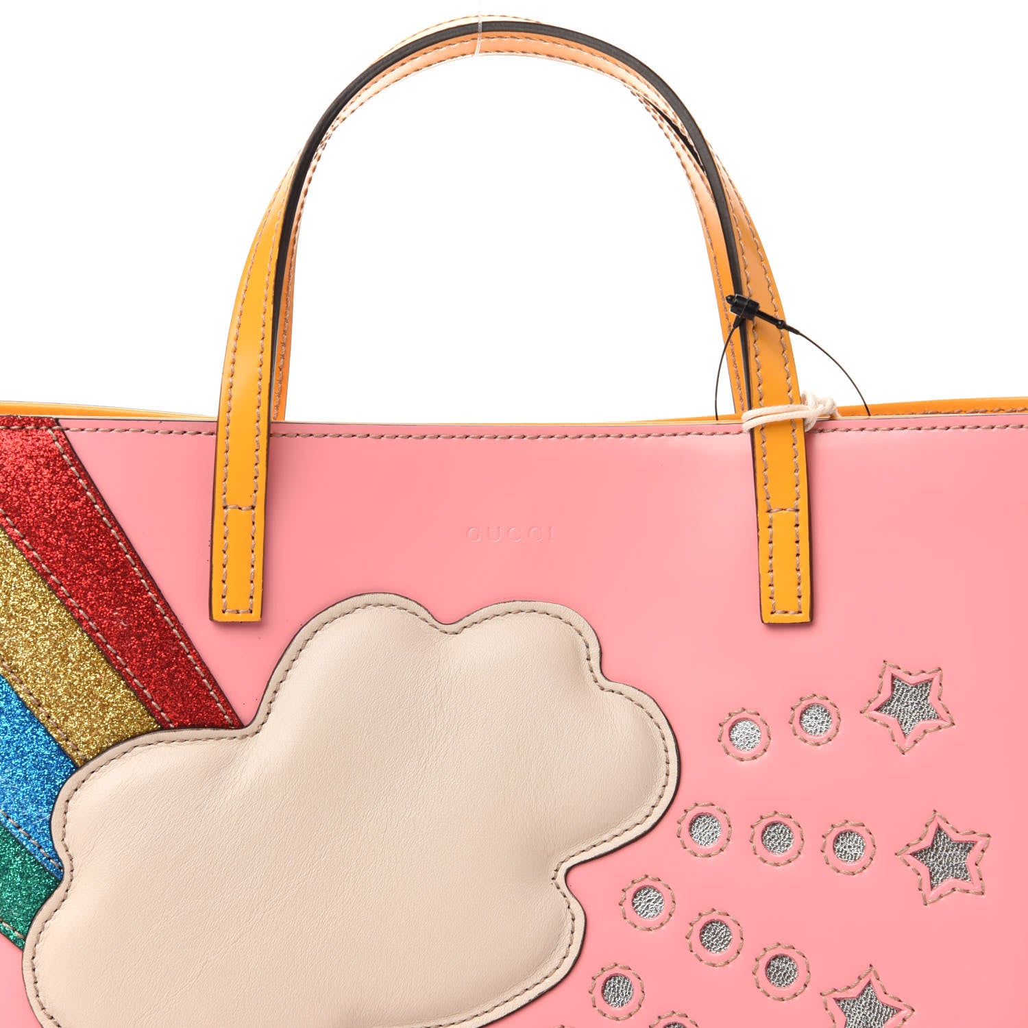 Gucci Calfskin Childrens Rainbow Tote Lotus Pink Crop Multicolor 11 of 11
