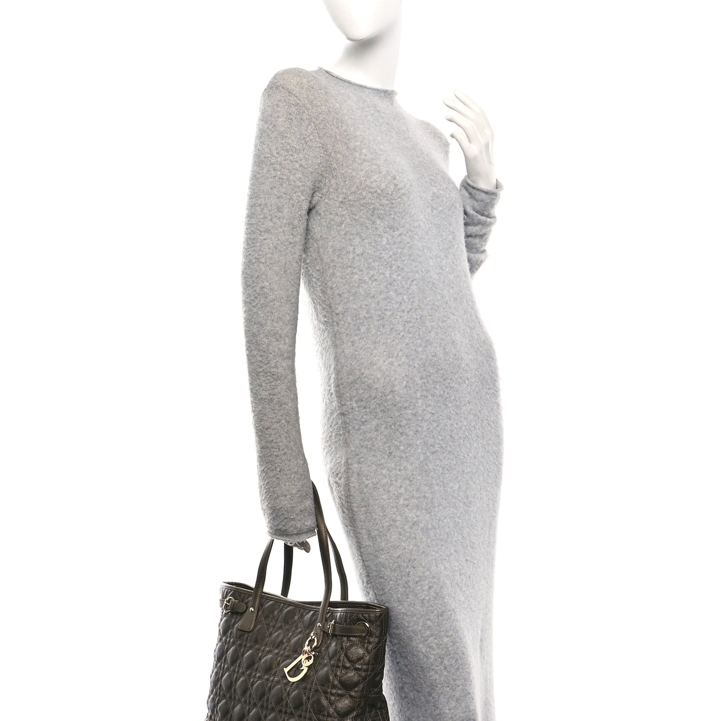 Coated Canvas Cannage Small Panarea Tote Bronze
