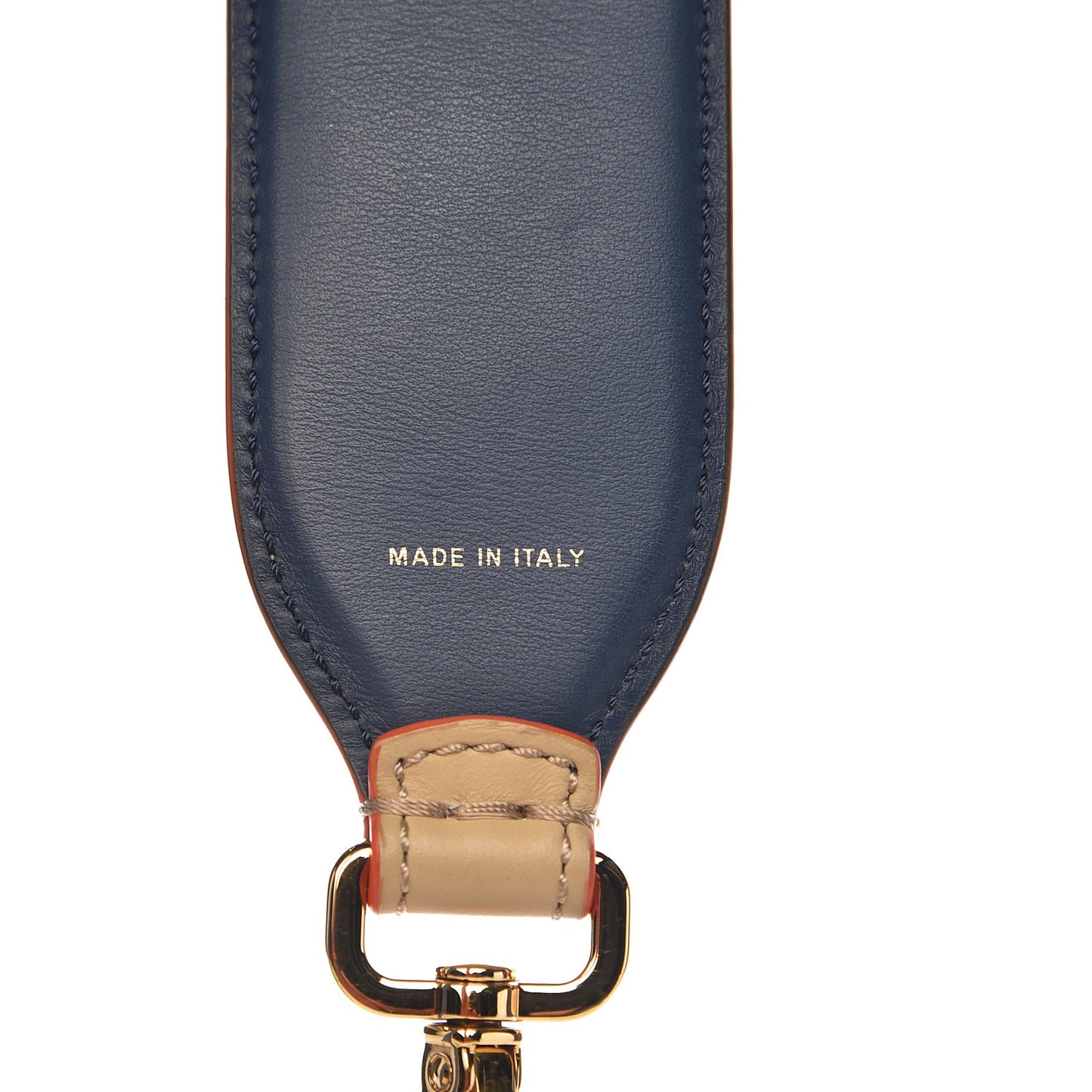 Vitello Century Plexiglass Bi-Color Studded Strap You Amido Blu Scuro