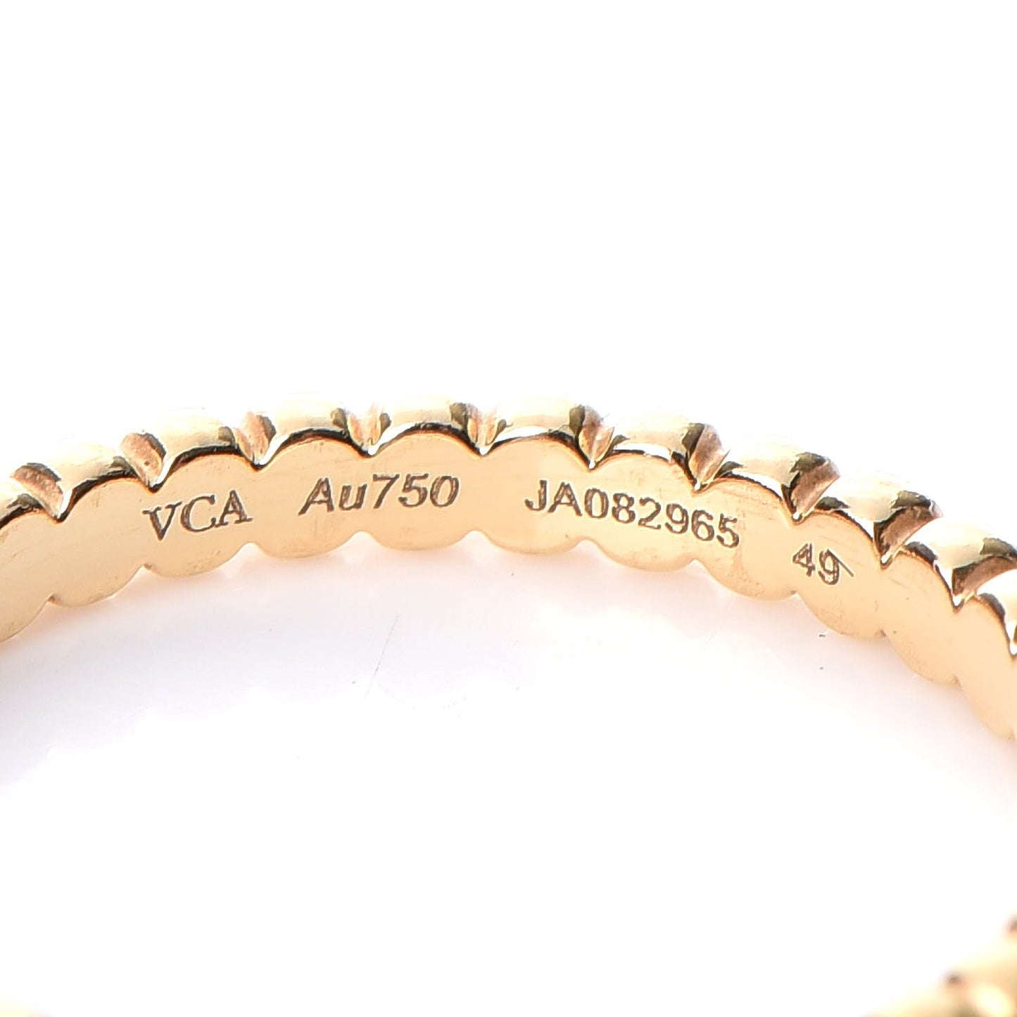 18K Yellow Gold Small Perlee Ring 49 5