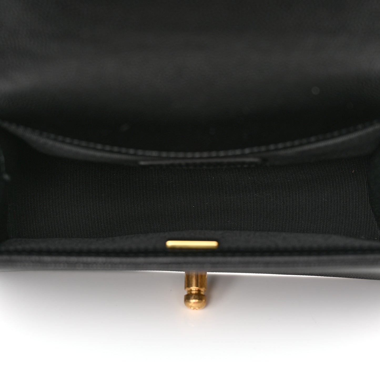 Caviar Quilted Small Boy Flap Black