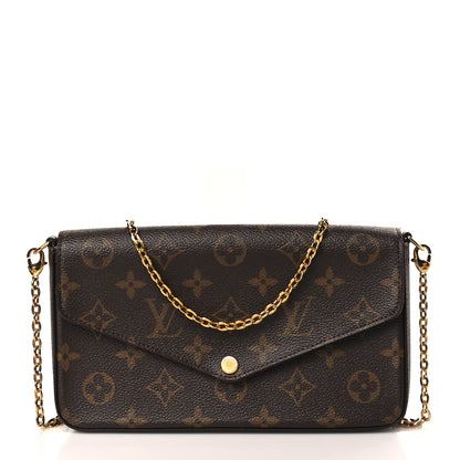 Louis Vuitton Monogram Pochette Felicie Chain Wallet Fuchsia 3 of 9
