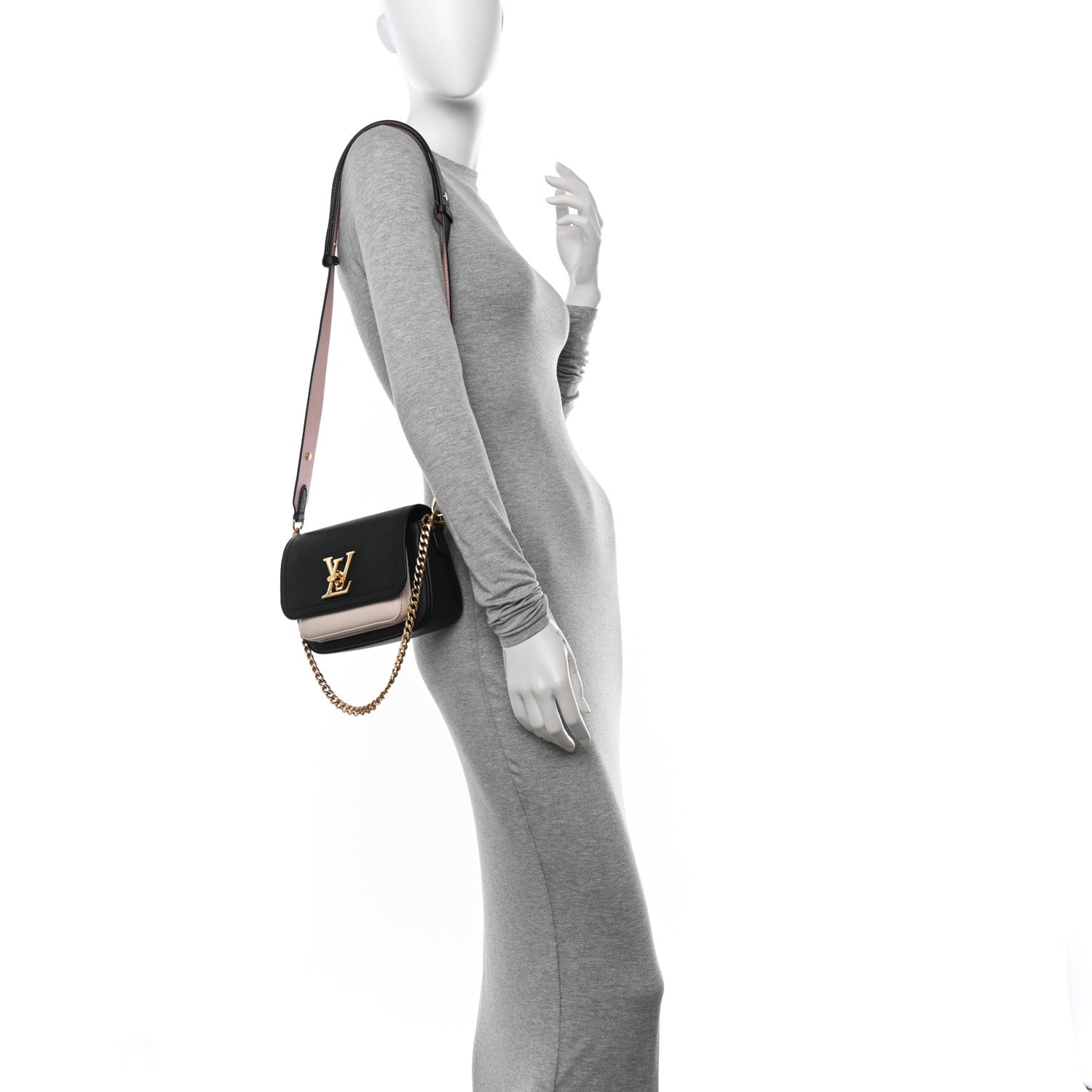 Louis Vuitton Grained Calfskin Lockme Tender Black 2 of 10