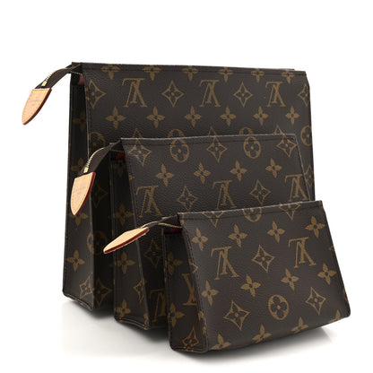 Louis Vuitton Monogram Trio Toilet Pouch Set 4 of 9