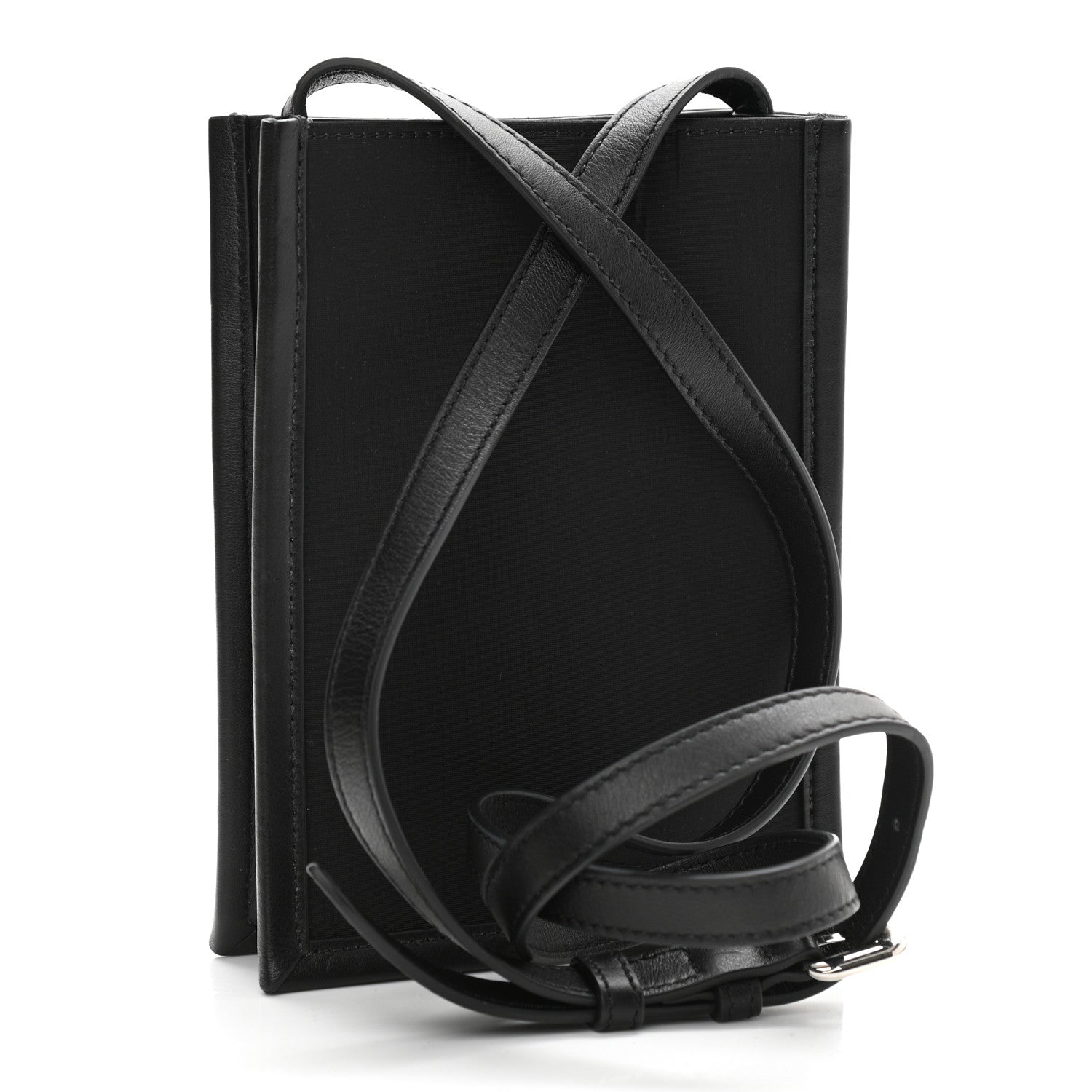 Alexander McQueen Calfskin Nylon Mini Skull Crossbody Bag Black 3 of 9