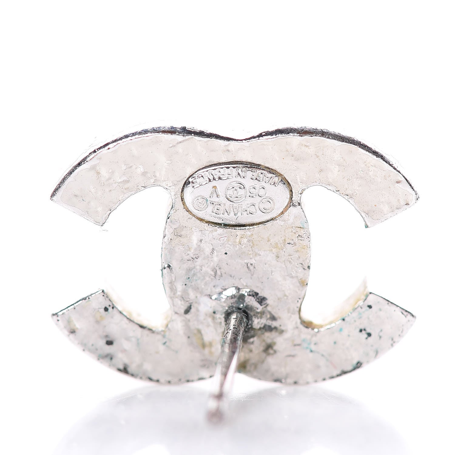 Chanel Pearl CC Earrings Silver 3 of 6