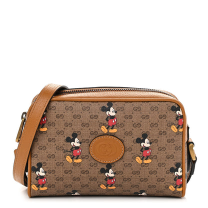 Gucci X DISNEY Mini Vintage GG Supreme Monogram Mickey Mouse Shoulder Bag Beige Vintage Sun Oil 1 of 11