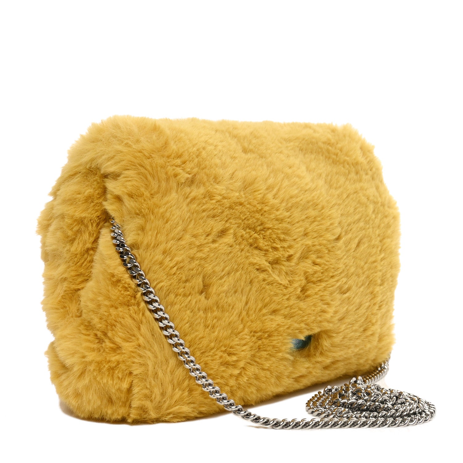 Jimmy Choo Faux Fur Madeline Bag Yellow 3 of 9