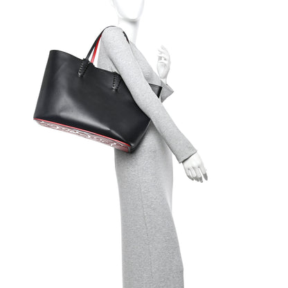 Christian Louboutin Calfskin Spikes East West Cabata Tote Black 2 of 11