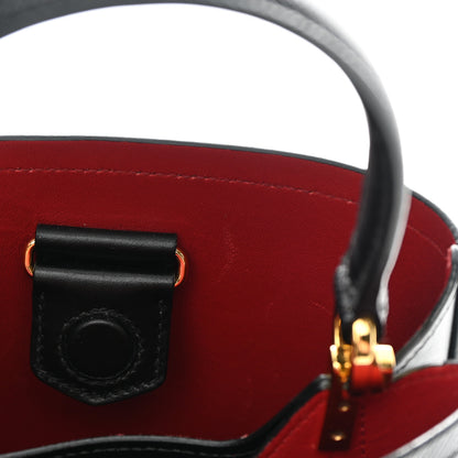 Prada Saffiano Cuir Small Panier Bucket Bag Black Fuoco 10 of 17