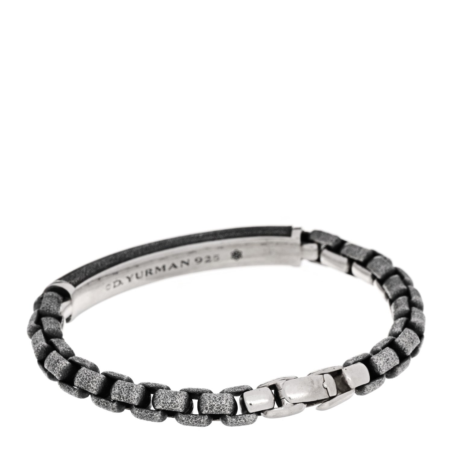David Yurman Sterling Silver Meteorite ID Bar Bracelet 2 of 3