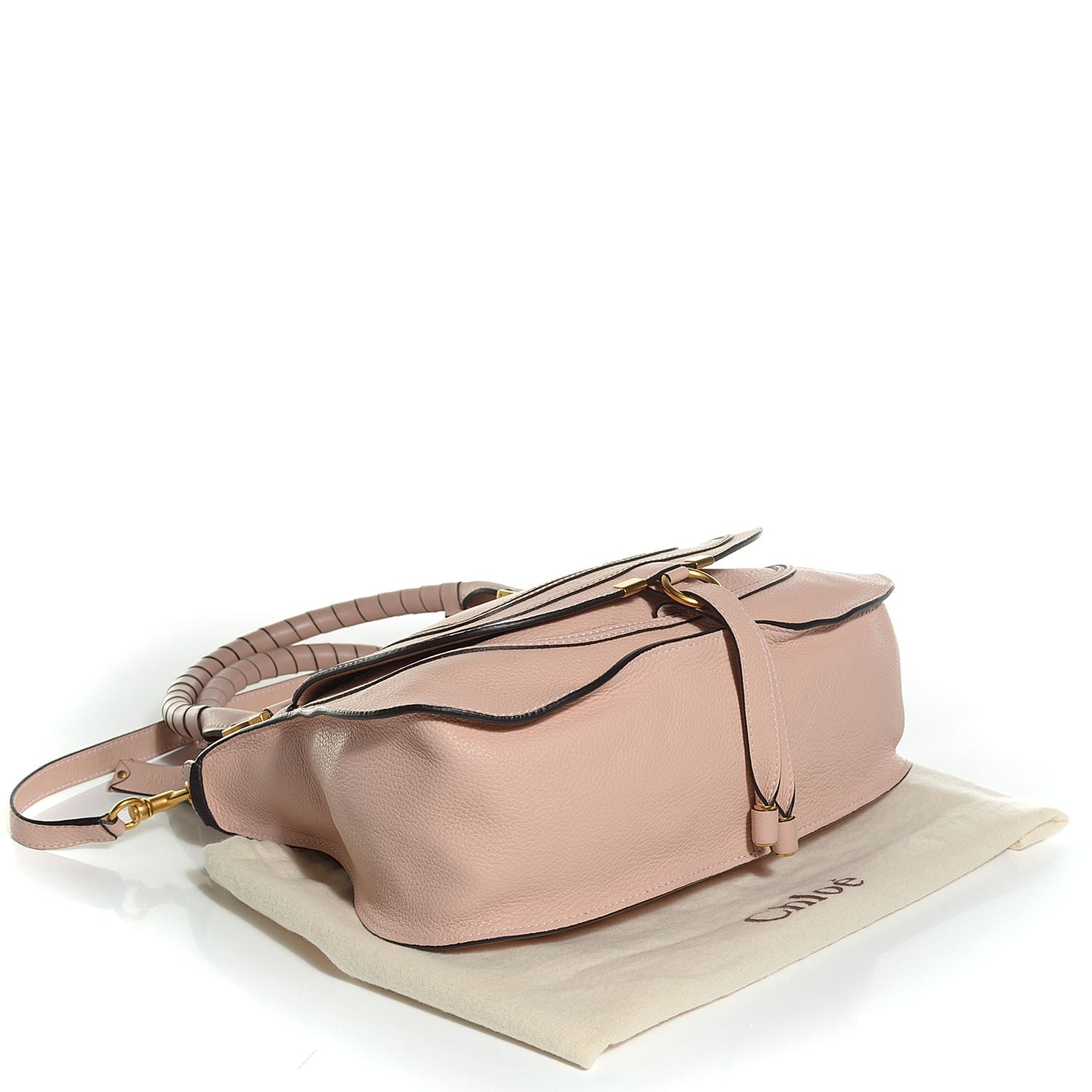 Chloe Grained Calfskin Medium Marcie Satchel Blush Nude 4 of 9