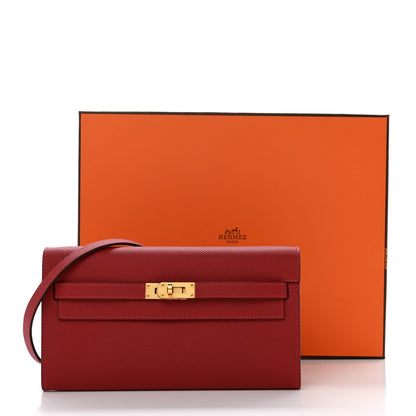 Hermes Epsom Kelly Wallet To Go Rouge Casaque 7 of 7