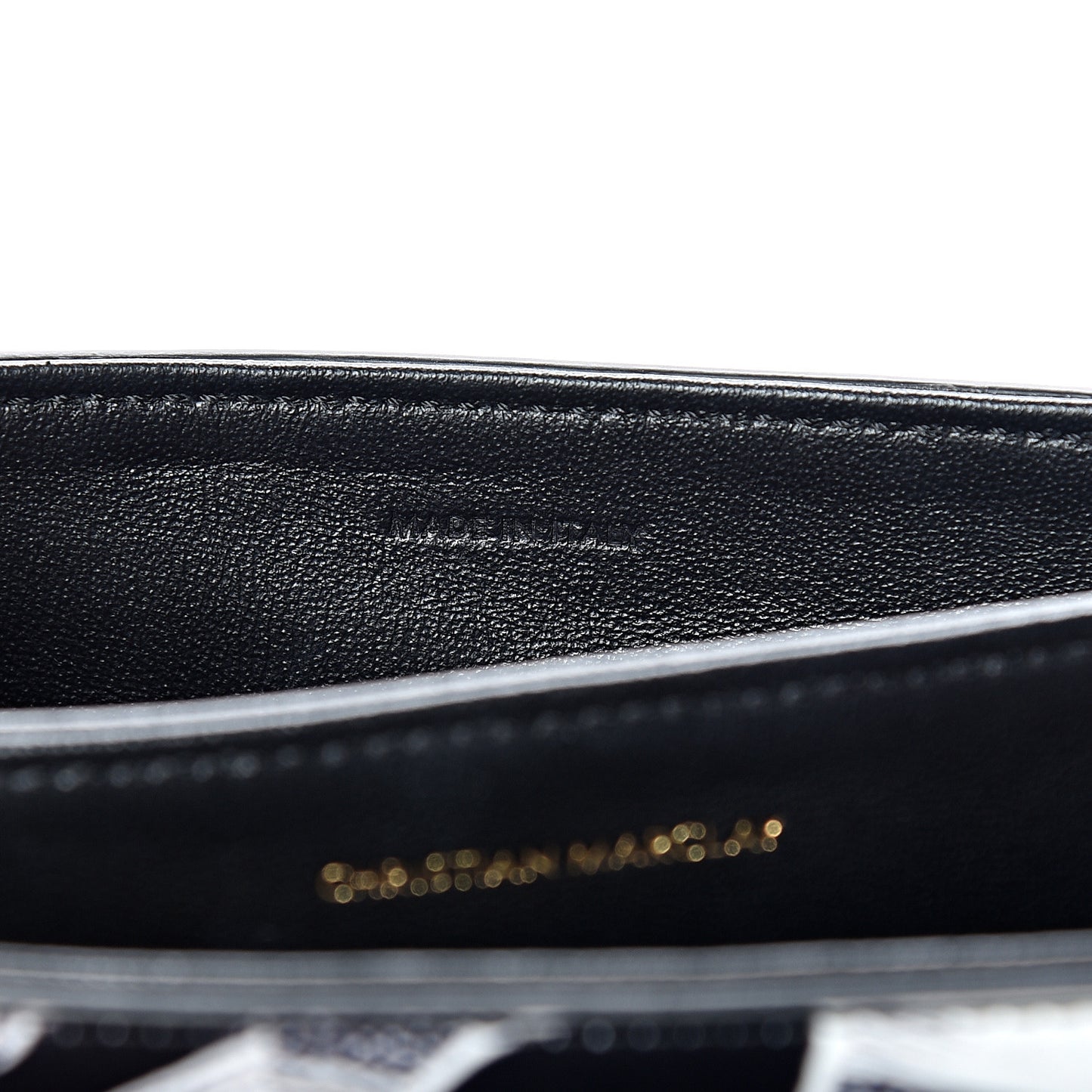 Calfskin Zzhaa Printed x Christian Marclay Small C Bag Black White
