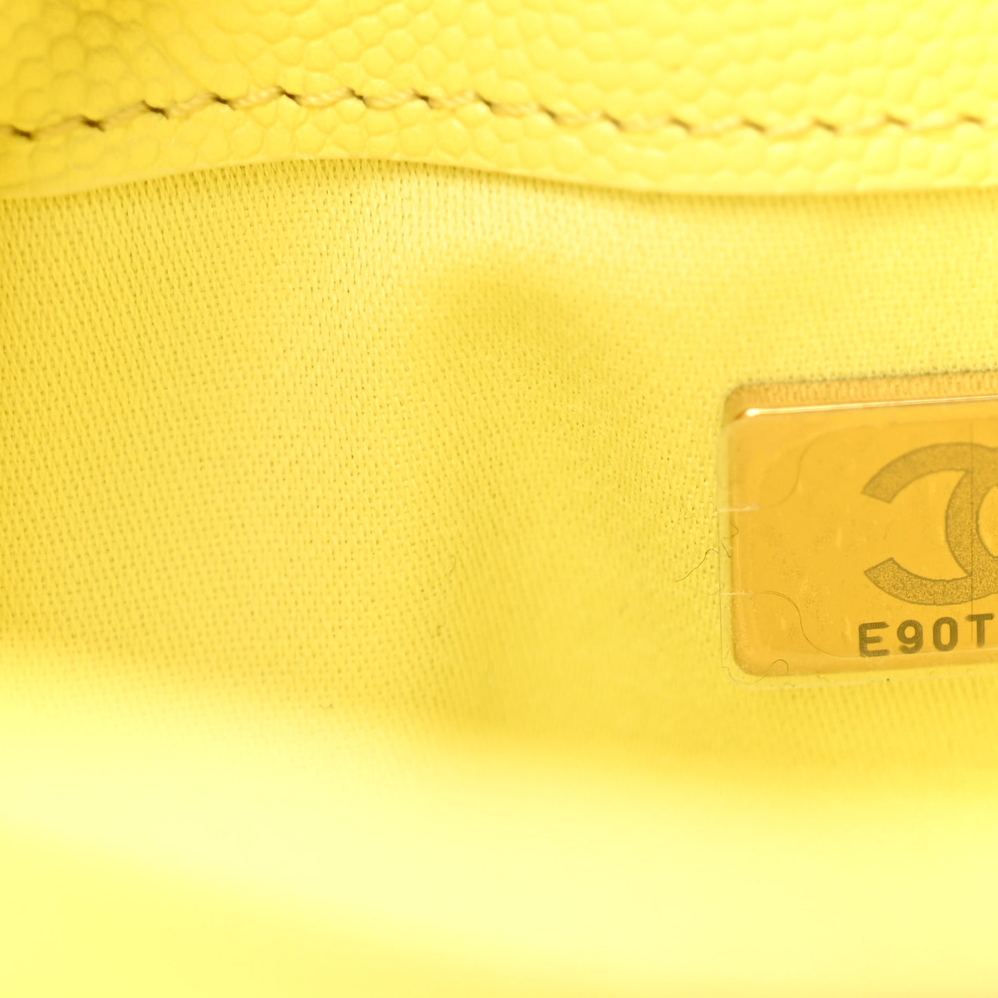 Caviar Quilted Mini Chanel 25 Handbag Light Yellow Light Yellow
