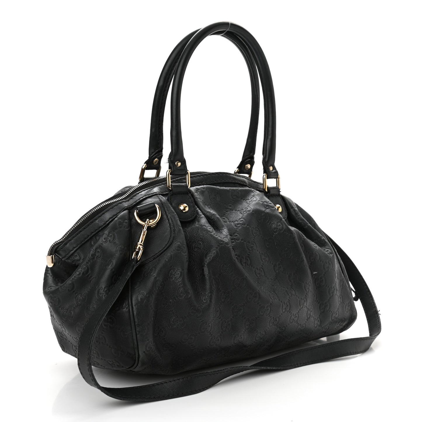 Guccissima Medium Sukey Boston Black