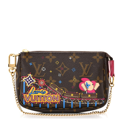 Louis Vuitton Monogram 2020 Christmas Animation Roller Coaster Mini Pochette Accessories Pivoine 1 of 7