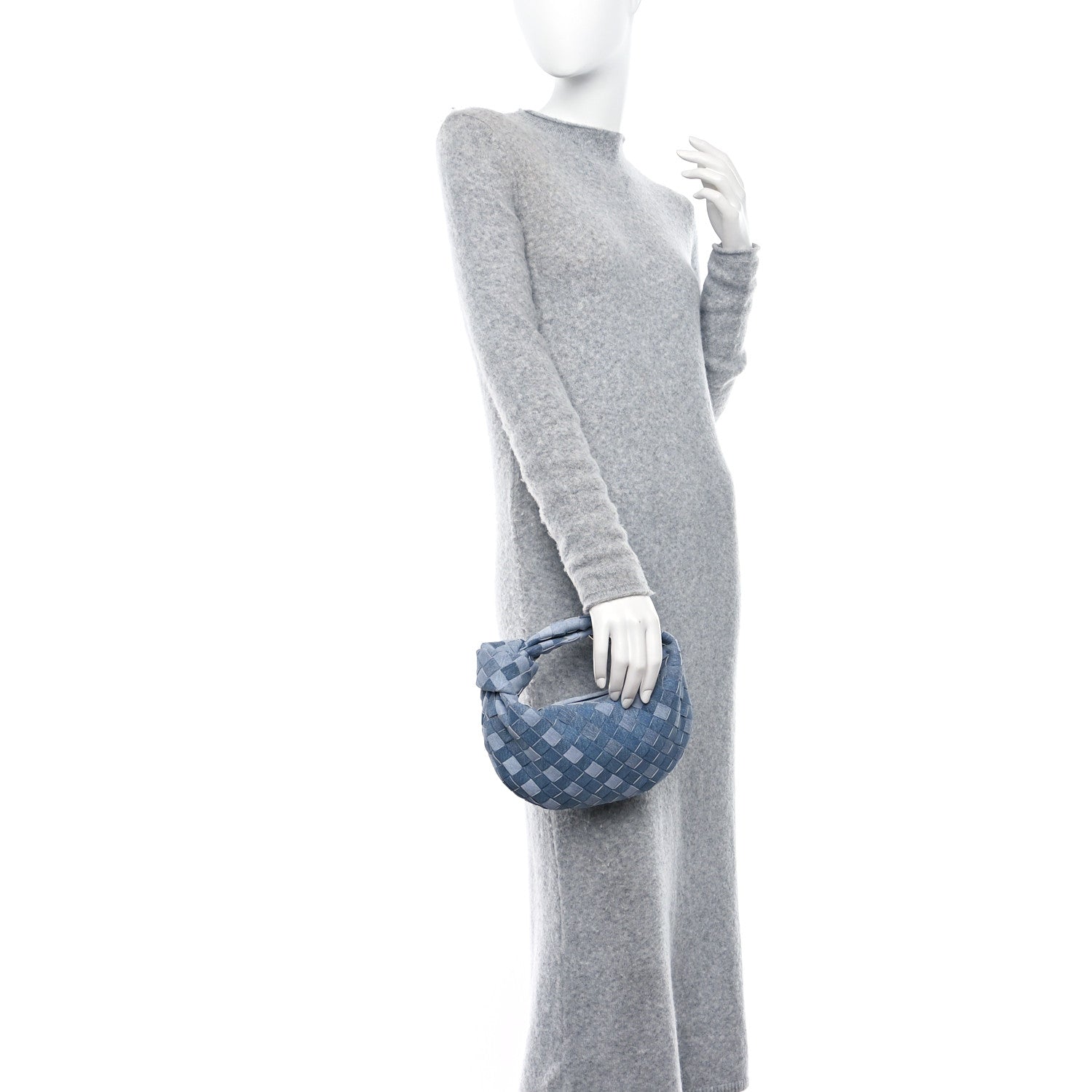 Bottega Veneta Nappa Denim Effect Intrecciato Mini Jodie Denim 3 of 8