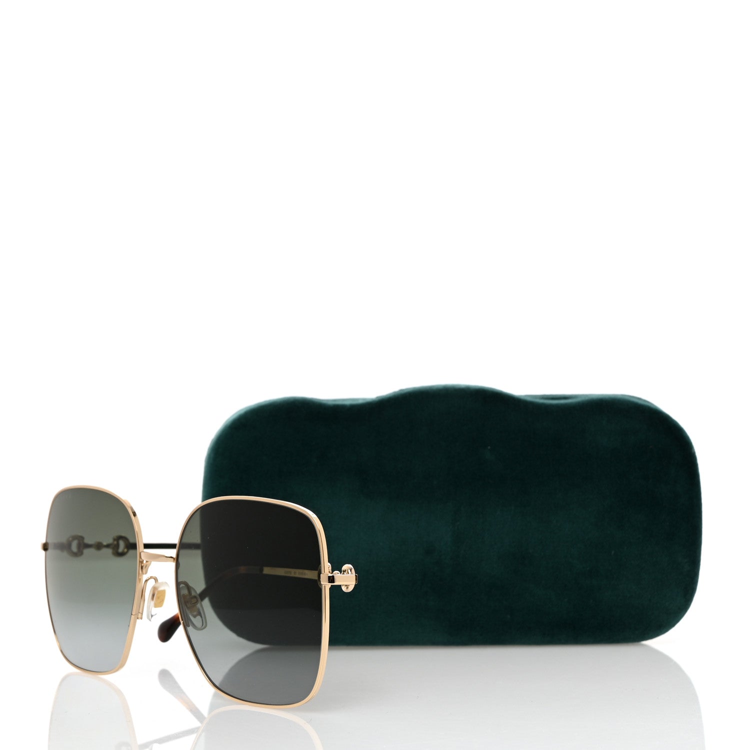 Gucci Metal Horsebit Square Sunglasses GG0879S Grey 8 of 8