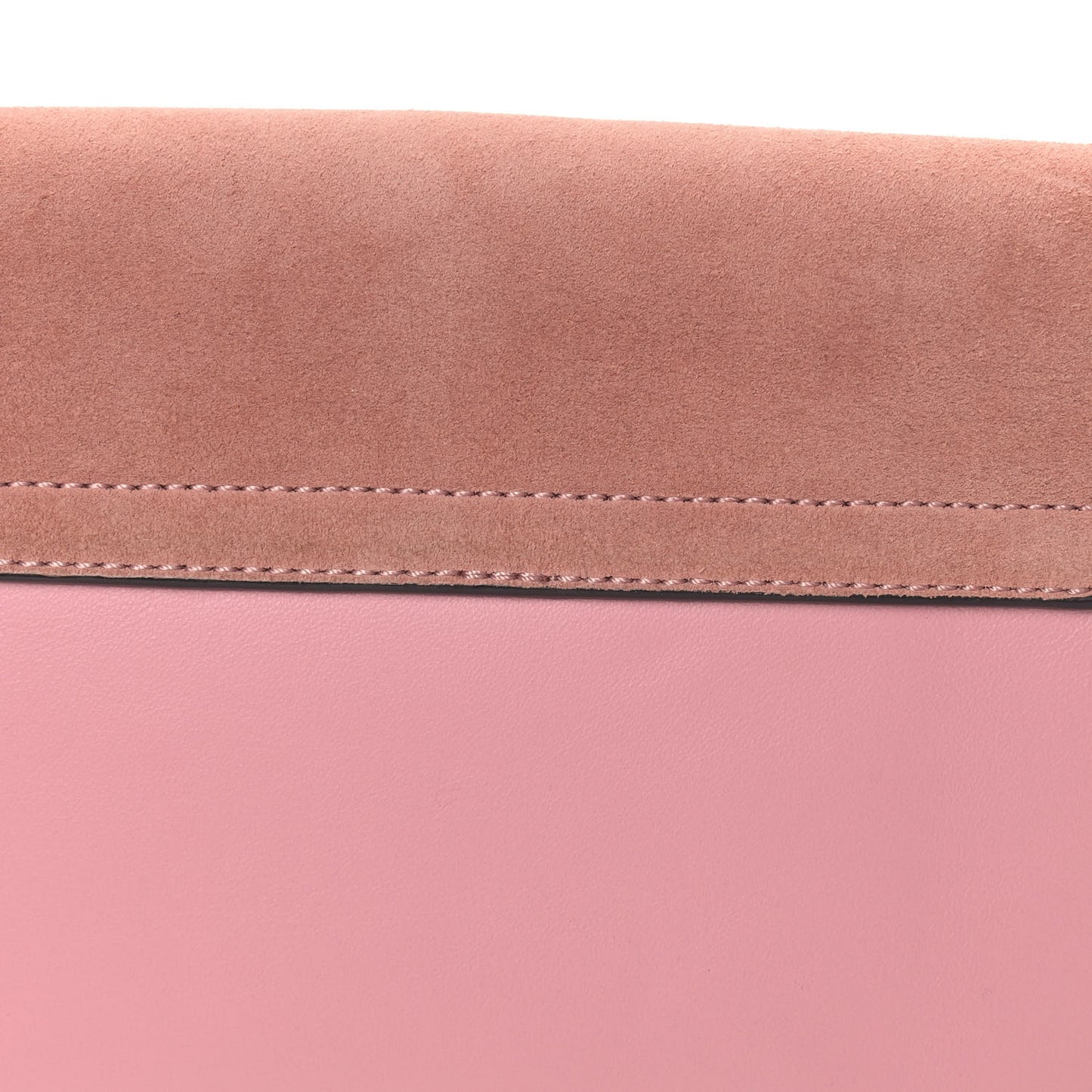 Suede Calfskin Small Faye Shoulder Bag Washed Pink