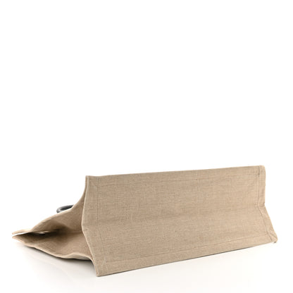 Saint Laurent Linen Calfskin Rive Gauche Tote Optic White 4 of 14