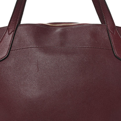 Burberry Derby Calfskin House Check Medium Welburn Tote Mahogany Red 7 of 12