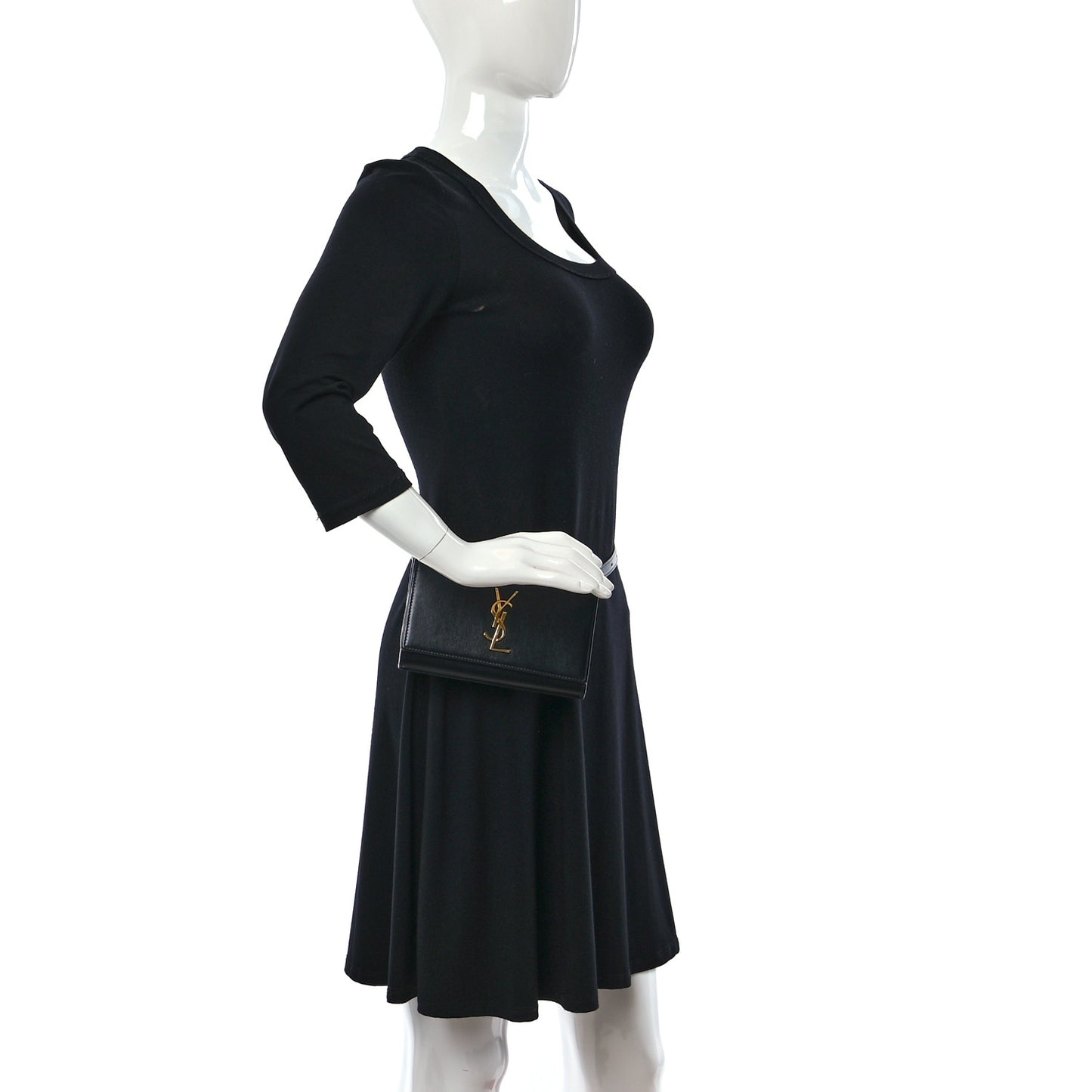 Smooth Calfskin Monogram Kate Belt Bag Black