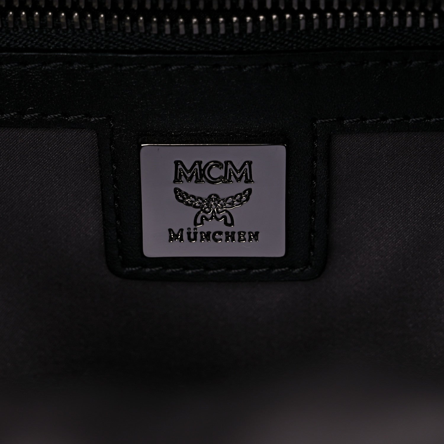 MCM Visetos Swarovski Studded Small Diamond Backpack Black 6 of 8