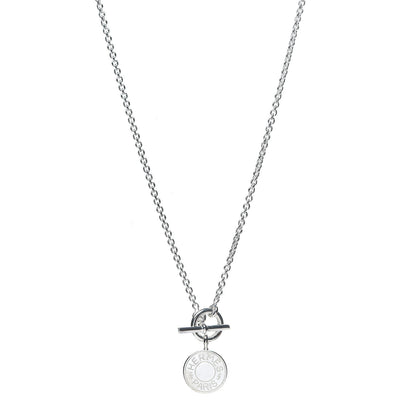 Hermes Sterling Silver Amulettes H Confettis Pendant Necklace 1 of 4