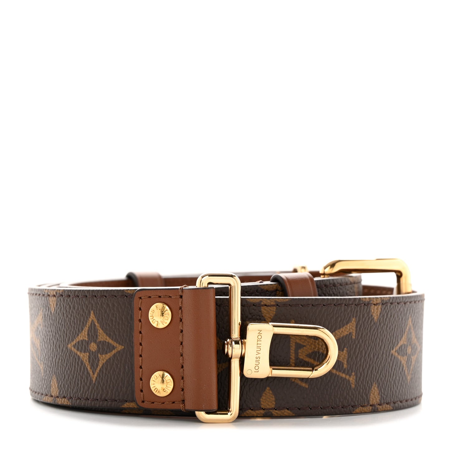 Monogram Adjustable Papillon Shoulder Strap Brown
