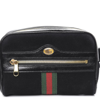 Gucci Suede Small Ophidia Belt Bag 95 38 Black 10 of 10