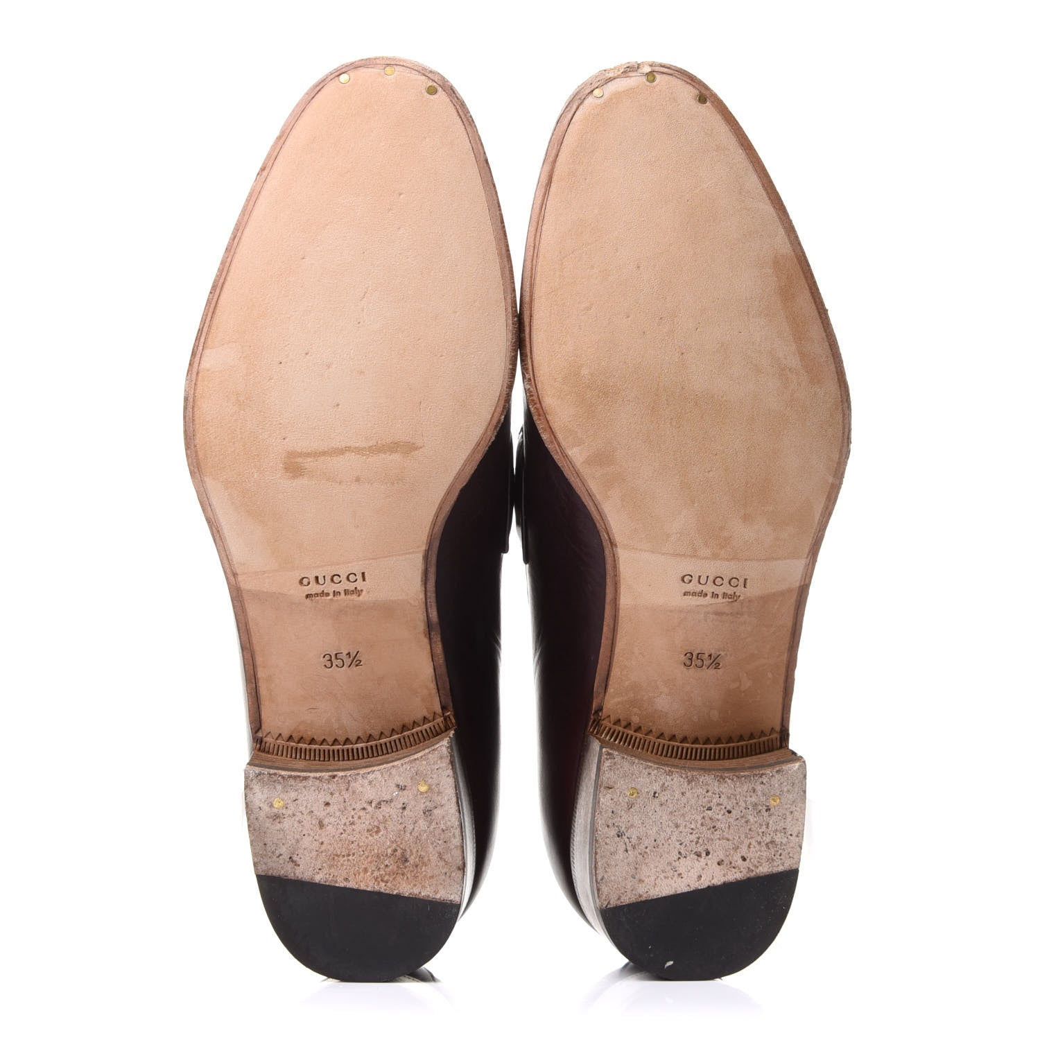 Gucci Calfskin Web Interlocking G Tassel Loafers 35.5 Ruby Bordeaux 6 of 12
