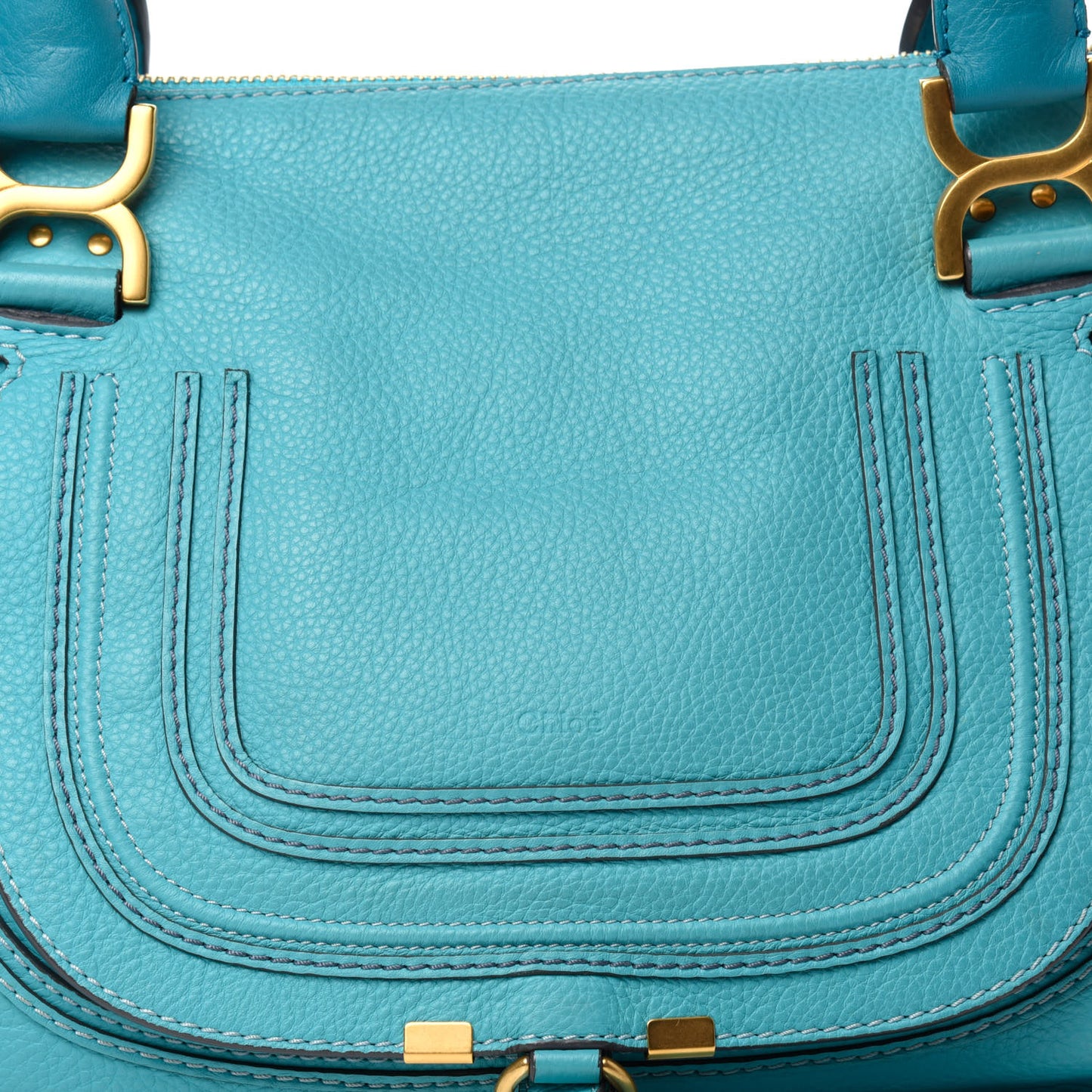 Calfskin Medium Marcie Satchel Washed Blue