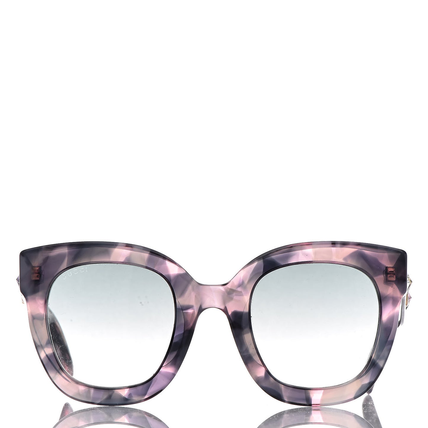 Round Frame Star Sunglasses GG0208S Grey Pink