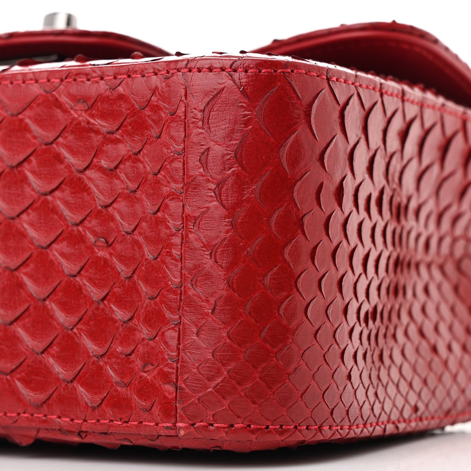 Chanel Snakeskin Mini Square Flap Red 10 of 11