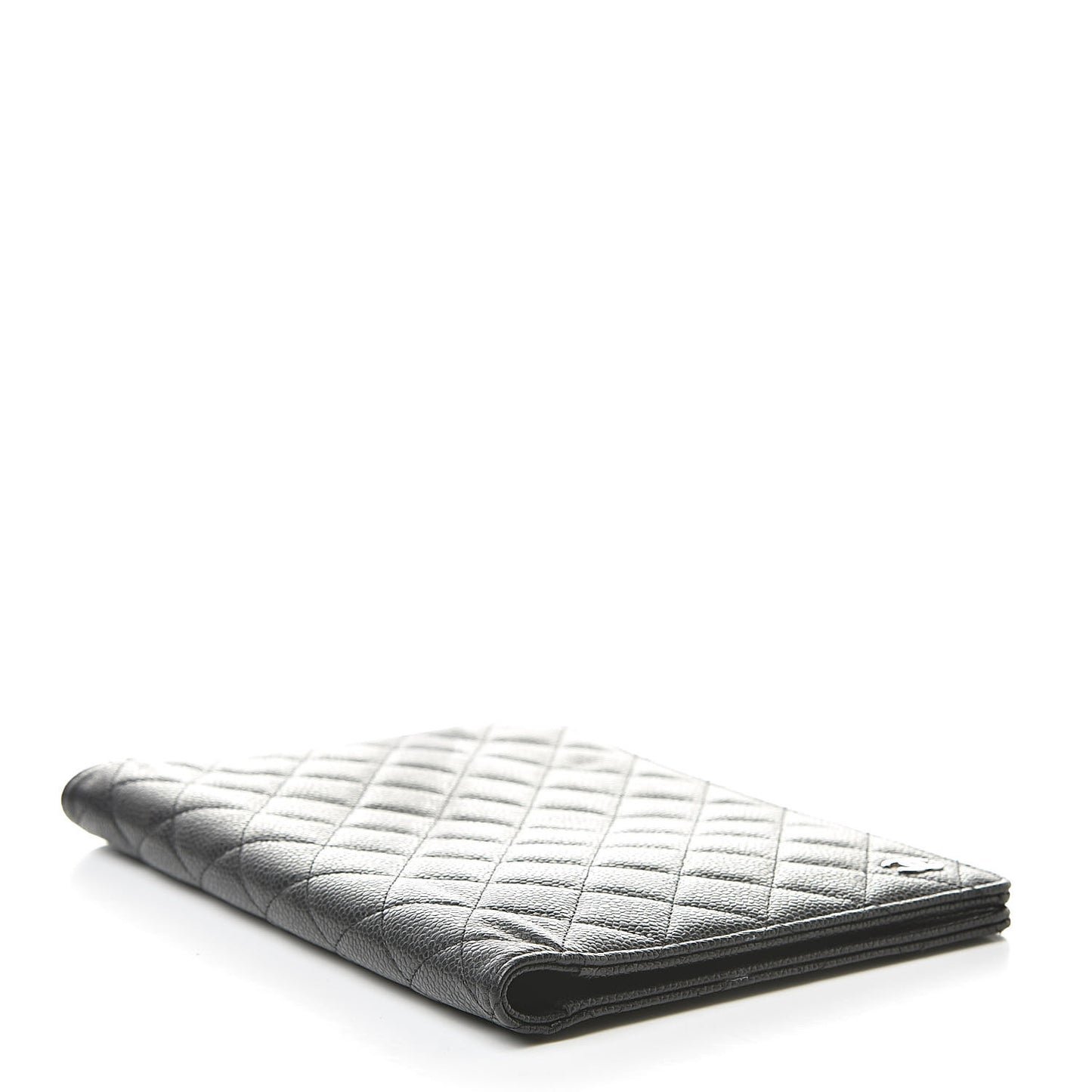 Caviar Quilted Large Agenda Cover Black