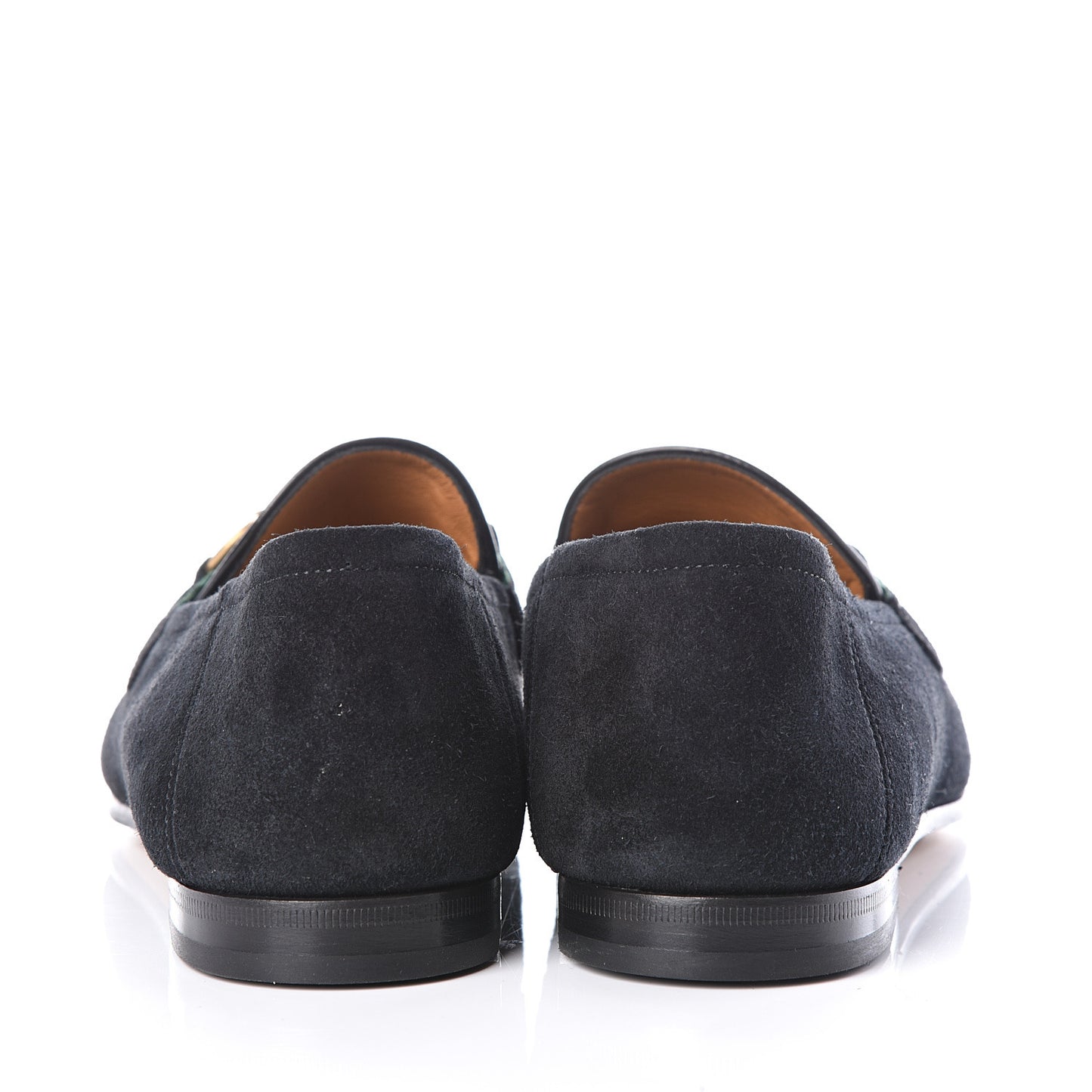 Suede Web Mens Horsebit Loafers 8 Black