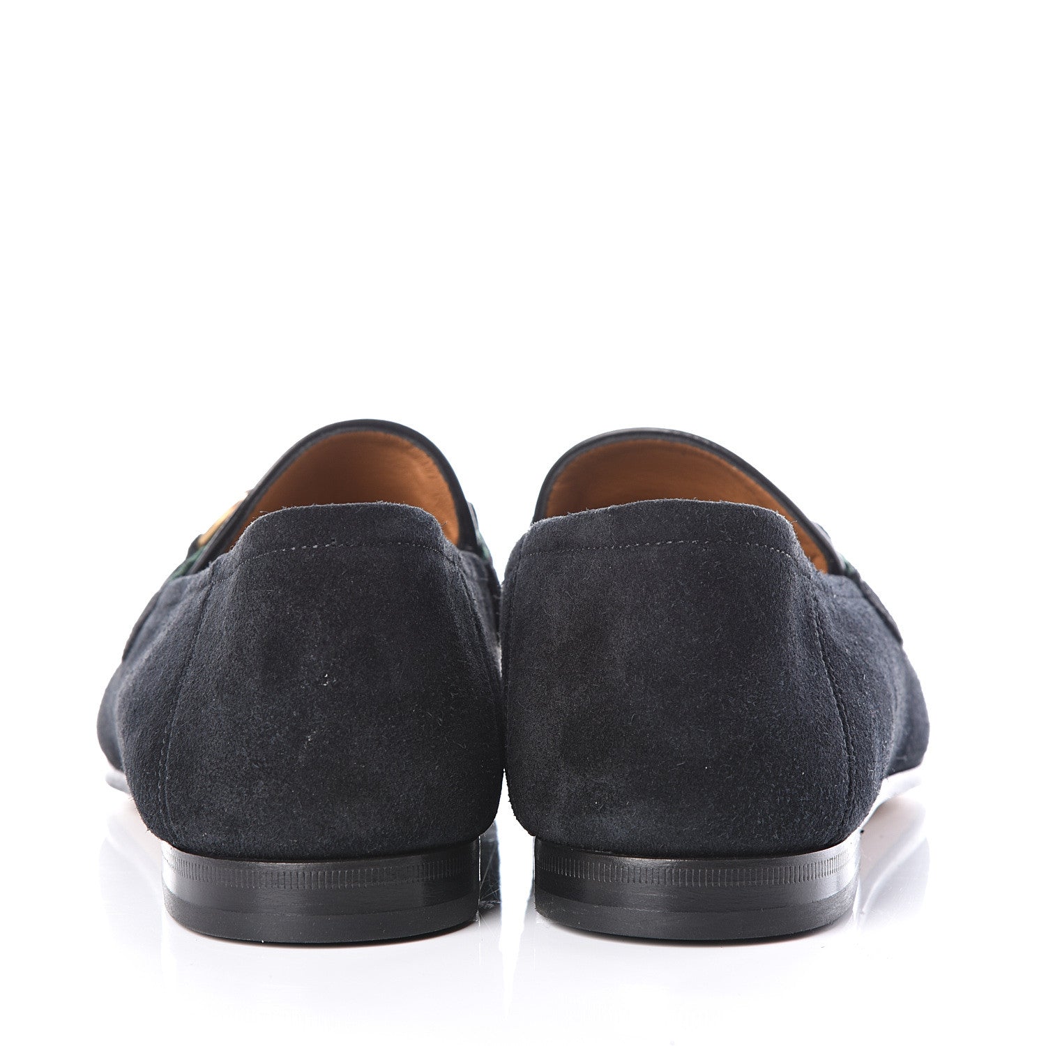Gucci Suede Web Mens Horsebit Loafers 8 Black 7 of 11