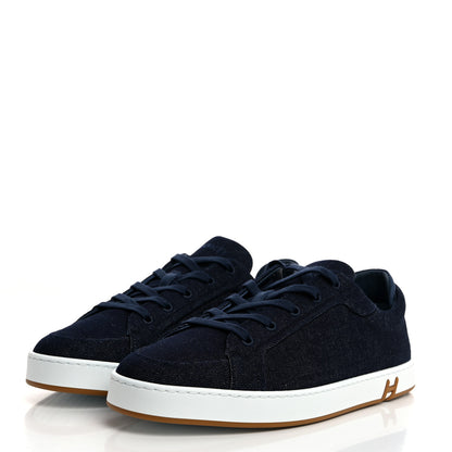 Hermes Denim Mens Kid Sneakers 43.5 Bleu Brut Bleu Celeste 3 of 8